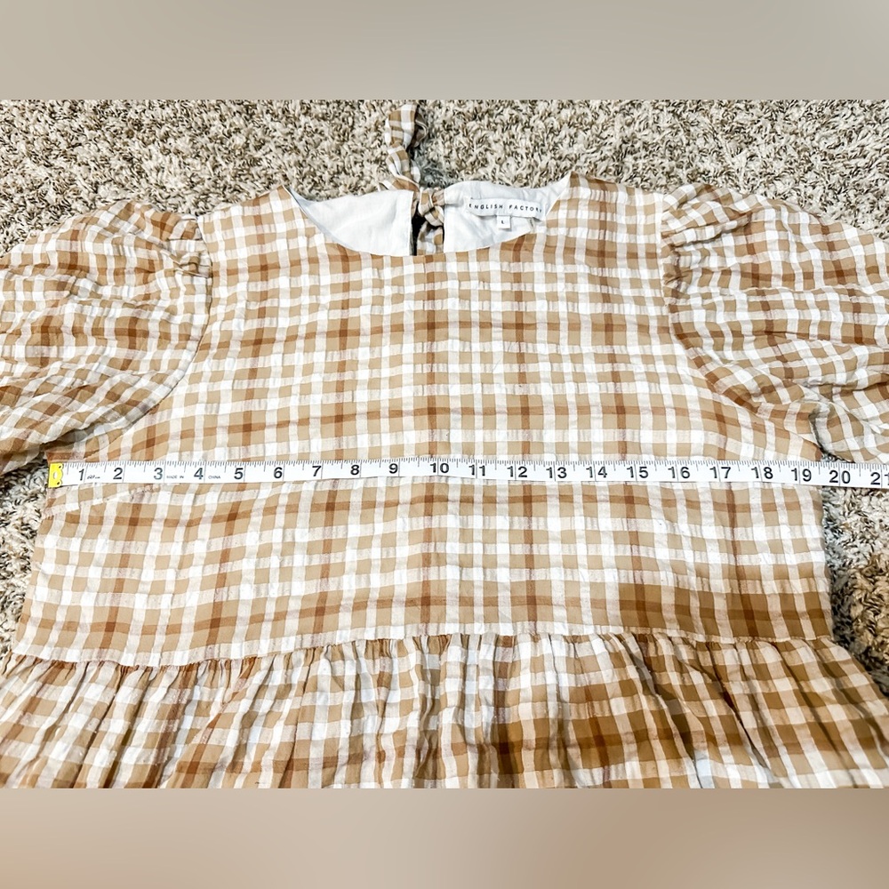 English Factory Plaid Midi Women’s Dress - Size Large - Picture 9 of 11